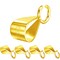 5 Pieces 14K Gold Bails for Pendants Clasp with Open Loop,925 Sterling Silver Jewelry Bails for Pendants Slider Connectors for Necklace Jewelry Making Made in Italy